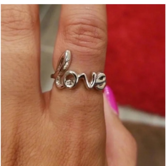 Armor Love Ring Silver Size 6 - Picture 3 of 5